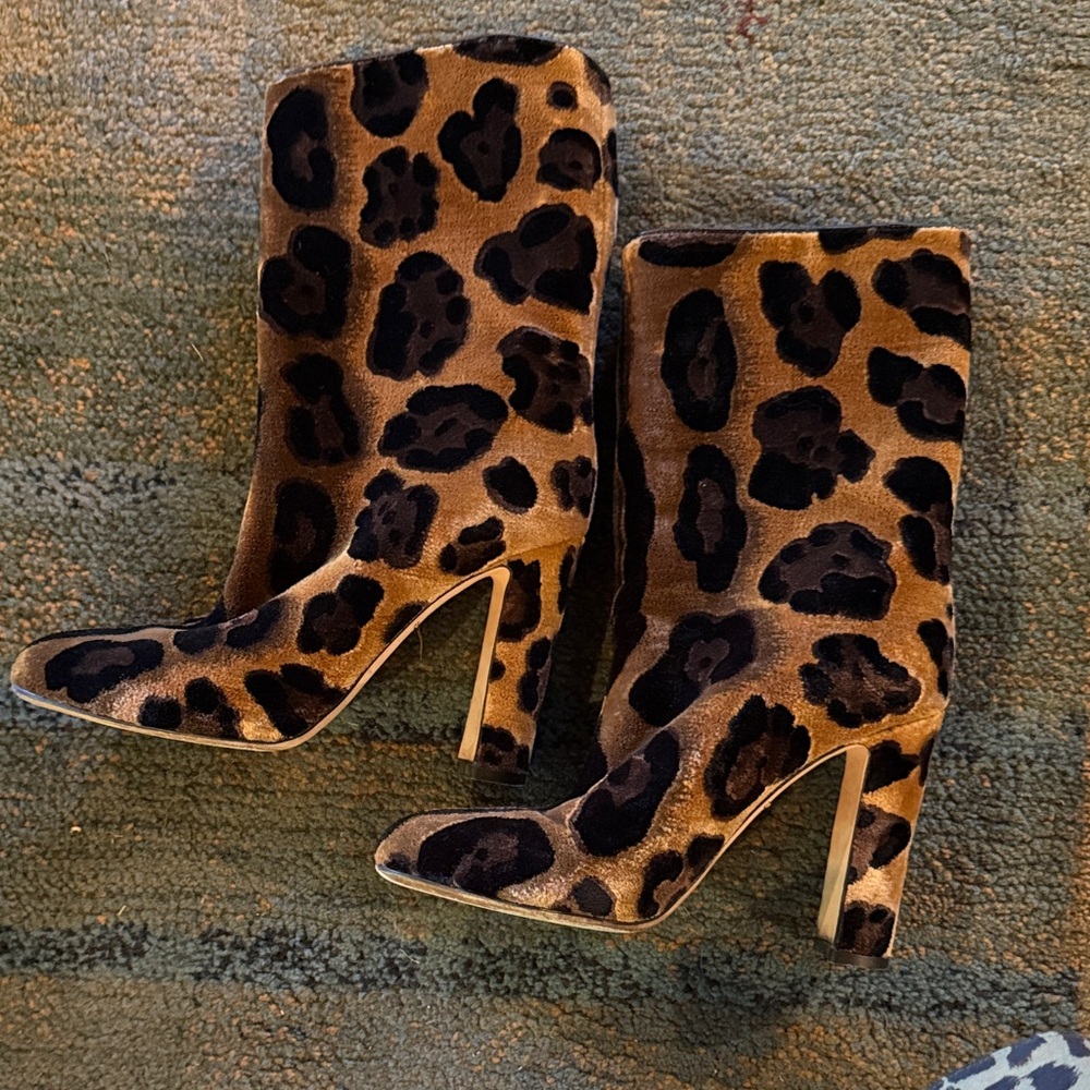 Dolce & Gabbana Animal Print Heeled Boots